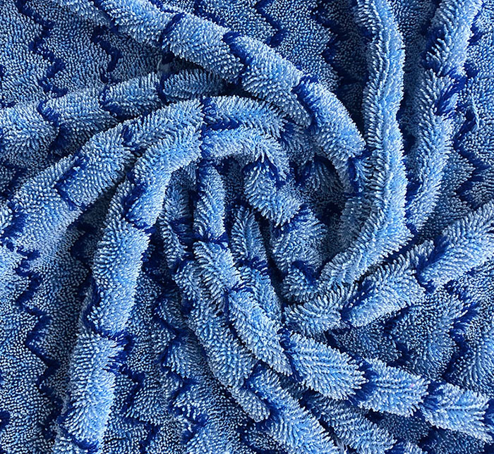 Blue Zigzag Mop Fabric