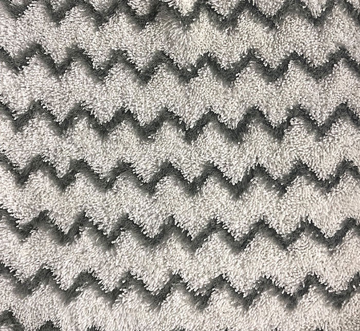 White Zigzag Mop Fabric