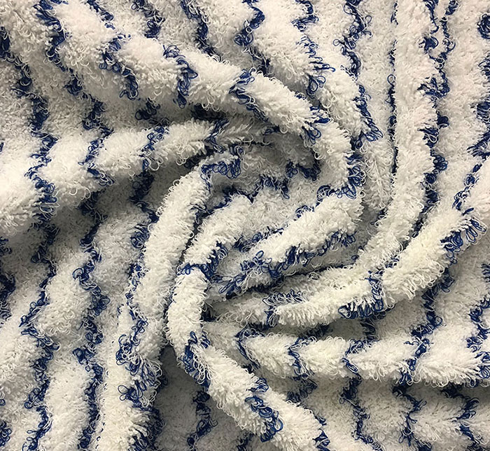 White Zigzag Mop Fabric