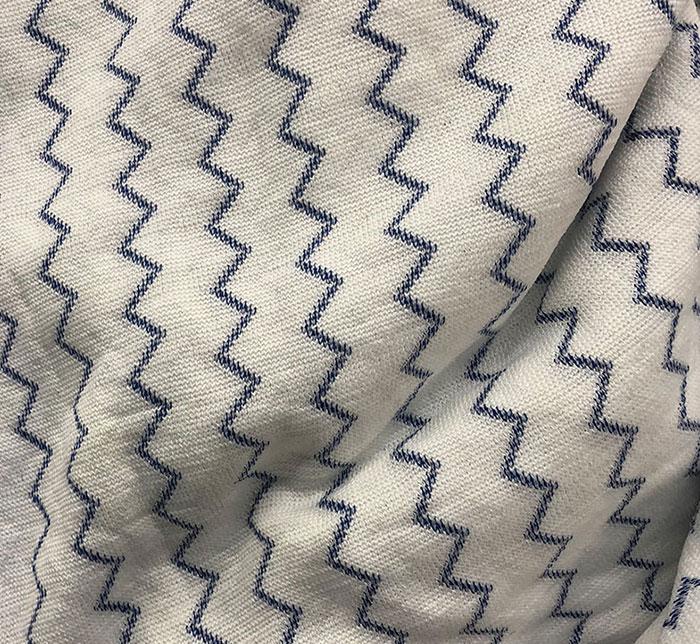 White Zigzag Mop Fabric