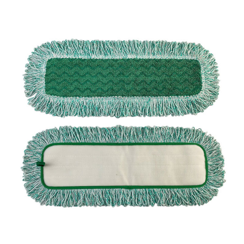 Microfiber dust mop pad with hook and loops backing 3060-1