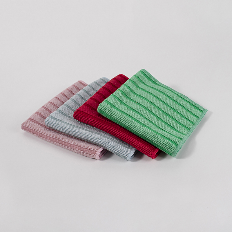 Warp Knitting Striped Scrub Cloth
